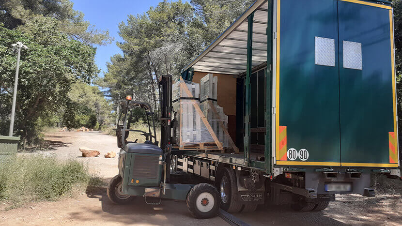 Livraison directe menuiseries avec chariot embarqué