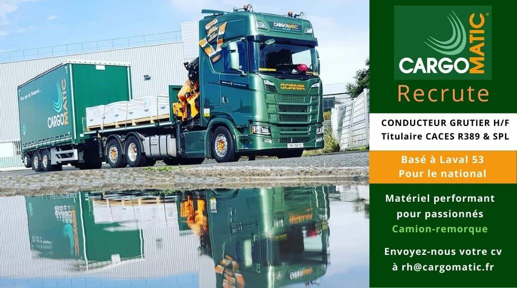 Recrutons Conducteur Routier SPL Grutier