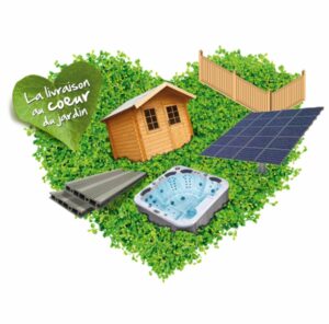 Livraison de panneau photovoltaïque au cœur du jardin