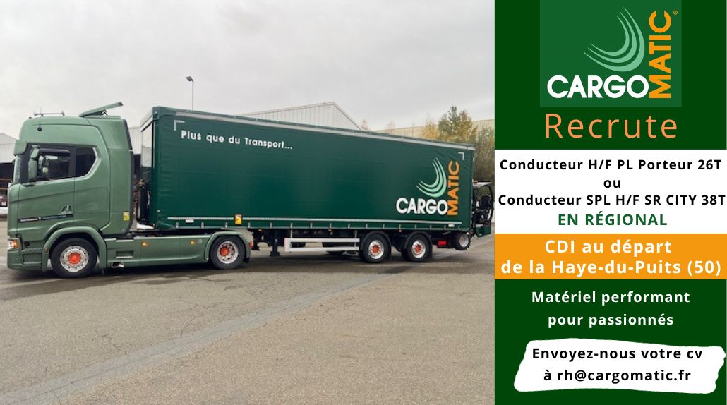 Nous recrutons un conducteur H/F PL porteur 26T ou SPL SR City 38T