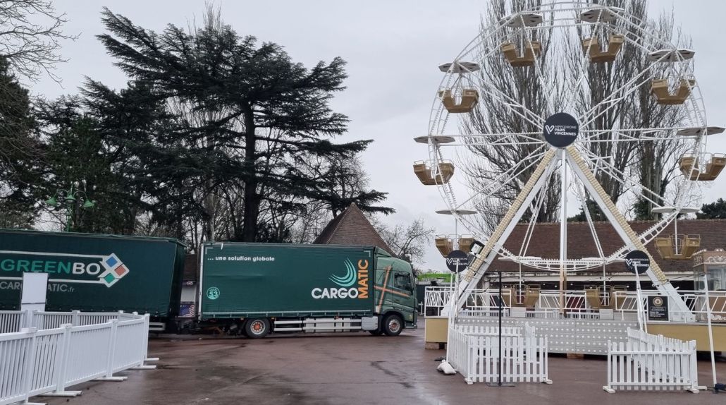 Livraison événementiel de Cargomatic à l'hippodrome de Vincennes